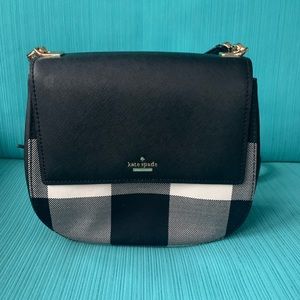 Black and white plaid Kate spade purse